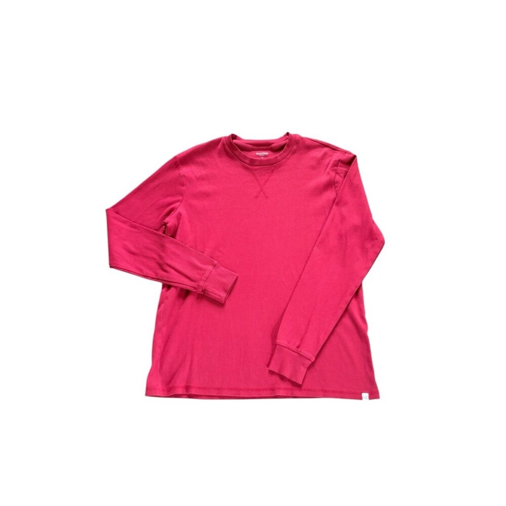 Burt’s Bees Crewneck Long Sleeve Sweater Top Organic Cotton Men’s Small Red